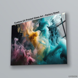 Art mural en verre trempé imprimé UV |   Peinture sur verre personnalisée Impression UV pour la décoration de la maison, de l'hôtel et du bureau - Product Image 3