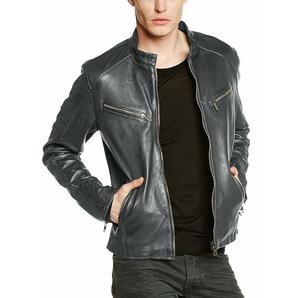Venta al por mayor personalizada chaqueta de cuero de los hombres transpirable diseño personalizado de alta calidad OEM chaquetas de cuero - Product Image 1