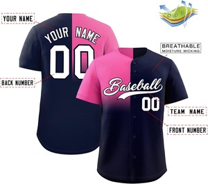 เสื้อเบสบอลระบายอากาศได้ดีสำหรับเยาวชน/ผู้ใหญ่เสื้อทีมดูดซับความชื้นพิมพ์ลายตามสั่งผลิตจากโรงงาน - Product Image 2
