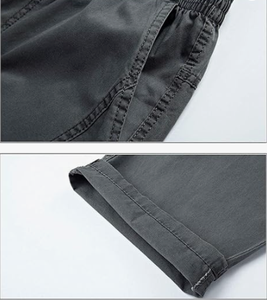 กางเกงคาร์โก้ผ้าแคนวาสลำลองน้ำหนักเบาสำหรับผู้ชาย เหมาะสำหรับออกกำลังกาย ฟิตเนส และเล่นกีฬา พร้อมโลโก้แบบกำหนดเอง - Product Image 5