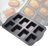 Moule à brownie populaire moules en métal antiadhésif à 8 compartiments moule à gâteau au fromage four réutilisable pour le ménage