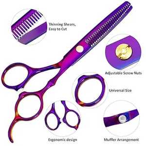 Kit de tijeras de corte de pelo de peluquero profesional, juego de peluquería de acero inoxidable para niños/mujeres/hombres, Salón/tijera de pelo para el hogar - Product Image 4