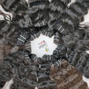 เรมี่อินเดียนอินเดียวิหารหนังกำพร้าผมธรรมชาติสีดำเป็นลอนไม่ผ่านกระบวนการทางเคมีไม่มีการถักทอแบบลึก - Product Image 3