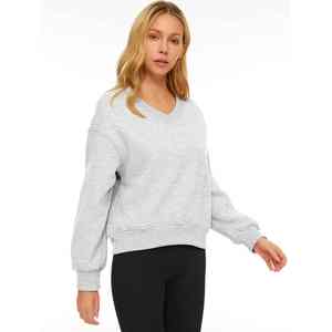 Sweat ras du cou court pour femmes de haute qualité haut en coton léger - Product Image 6