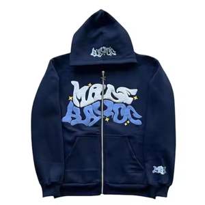 Full Sleeve Length Wash Vintage American <b>Cardigan</b> Cross-border Hoodie Lazy Loose Coat Design Feel Top Pull Chain Spring - Product Image 3