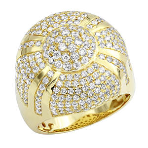 Bague Hip Hop pour hommes en argent sterling 925 Moissanite VVS Clarity Round Cut Diamond - Product Image 3