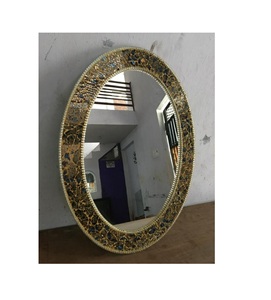 กระจกแขวนผนังรูปร่างและขนาดกำหนดเองกระจกติดผนังกระจกติดผนังบ้านโรงแรมรีสอร์ทการออกแบบที่ทันสมัยโดยโลกโลหะอินเดีย - Product Image 5