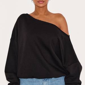 High Quality Eco-Friendly Women's 400 Gsm French Terry <b>Zipper</b> Hoodie Oversized Knitted Pullover Drop Shoulder Long Sweatshirt - Product Image 1