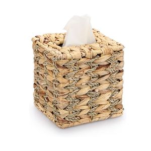 Couverture de boîte à mouchoirs en jonc de mer de mélange de jacinthe d'eau écologique recommandée pour la vaisselle et les articles de cuisine du Vietnam - Product Image 1