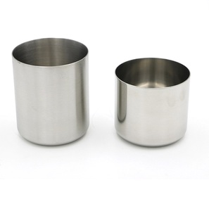 Lot de 2 bocaux à bougies en métal pour décoration de table de Noël et de mariage en forme ronde de couleur or bocal à bougies fait main - Product Image 2