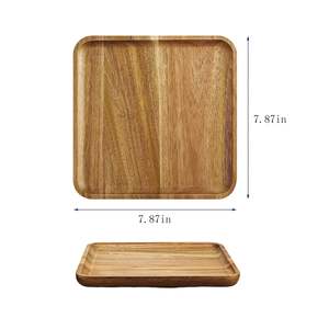 Assiettes en bois décoratives de différentes qualités pour la table, vente chaude, meilleure qualité, couleur brun foncé, assiettes en bois indiennes - Product Image 2