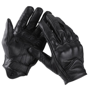 Gants de moto en cuir, gants de moto pour la conduite à vélo, gants de moto confortables à doigts entiers, gants de moto d'été - Product Image 1