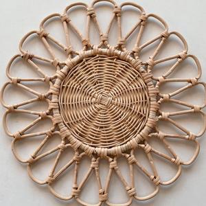 Tissé En Rotin Fait Main Naturel Table Set de Table Blanc Plaques de Chargeur - Product Image 5