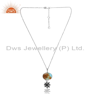 DWS Joyería Kingman Turquesa Colección: Colgante Con Collar 925 Joyería de Plata Esterlina Fabricación Proveedor - Product Image 1