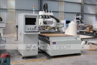 Router CNC de Corte de Cuatro Pasos 1328 con Cambiador de Herramientas Neumático de Una Estación, Sistema LNC, Máquina para Fabricación de Muebles de Madera
