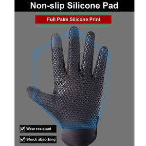 ถุงมือขี่มอเตอร์ไซค์สำหรับผู้ชาย, ที่จับกันลื่นมีดีไซน์ระบายอากาศและผ้ายืดหยุ่นสำหรับกีฬากลางแจ้ง - Product Image 2