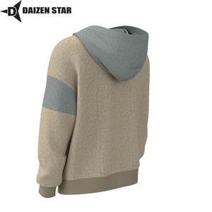 Wholesale Men's Winter Hooded Pullover 100% Cotton Eco-Friendly Breathable Windproof Casual Streetwear Solid Color Plain Dyed - Product Image 5