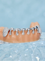 Grillz Iced Out Moissanite Diamant Plaqué Or en Argent Sterling pour Mariage et Sourire Éclatant à Prix Indiens