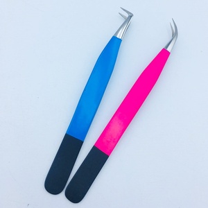 Nouvelle pince à épiler pour extension de cils Double volume incurvé pince à épiler pour extension de cils logo de vison durable - Product Image 2