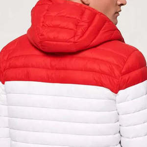 Veste matelassée à deux tons pour homme, à capuche, couleur contrastée, manteau d'hiver, vêtement d'extérieur rembourré, coupe-vent, chaud, parka d'aventure - Product Image 6