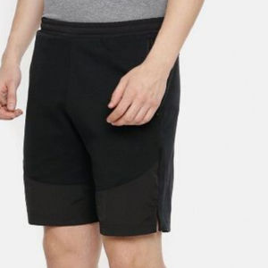 กางเกงลำลองสำหรับผู้ชายทันสมัยและกางเกงขาสั้นออกกำลังกายผ้าฝ้ายผสมนิ่มและระบายอากาศได้ดี100% เอวยางยืดและกระเป๋าสีทึบ - Product Image 1