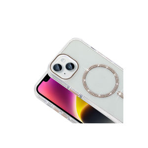Funda de Silicona Plateada de Lujo con Diseño de Diamantes de Imitación, Compatible con MagSafe, para iPhone 13 Plus, Protección para Teléfono Móvil - Product Image 5