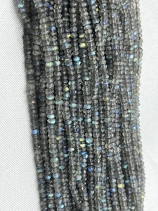 Cuentas facetadas de labradorita natural AA de 4 mm, color fuego azul, 13 pulgadas, sueltas, certificadas por terceros, joyería de Rajasthan - Product Image 4