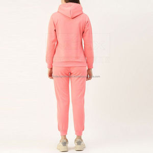 Fabrication OEM ODM, survêtement d'entraînement pour femmes, tissu riche en coton, tenue de sport confortable - Product Image 2