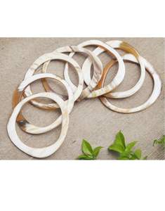 Bracelet en corne fait main de luxe pour femmes, style animal personnalisable, technique polie, étanche, HF CRAFTS Direct India Parties - Product Image 2