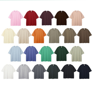 Logotipo personalizado 100% algodón 220gsm de punto Impresión digital Peso pesado Camisetas de manga regular de gran tamaño para hombres - Product Image 5