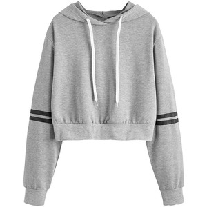Nouveauté Vente en gros Dernière mode Crop Top Sweats à capuche imprimés avec logo personnalisé Top court à capuche personnalisé pour femmes Vente en gros de meilleure qualité - Product Image 1