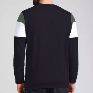 Sudadera Unisex Extra Grande, Lisa, Negra, con Etiqueta Personalizable, Logotipo Personalizado, Cuello Redondo, de Poliéster/Algodón, al por Mayor - Product Image 2