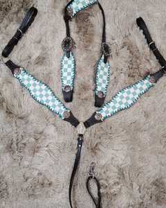 Lujo de alta calidad personalizado Premium Western Horse Headstall pecho Collar hecho a mano Rhinestone precio asequible Halter cuero - Product Image 1