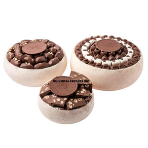 Juego de tres cuencos de chocolate de resina Cuenco dulce decorativo de alta calidad Cuenco de chocolate de lujo de mesa de forma redonda - Product Image 2