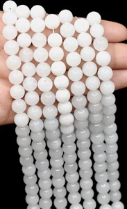 Cuentas Sueltas de Ágata Blanca Semipreciosa de 8mm, Redondas, para Joyería y Meditación, a Precio de Mayoreo - Product Image 2