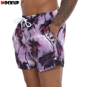 Short de bain d'été pour hommes, style décontracté, léger, prix bon marché, de vente en gros, couleur unie, avec sublimation - Product Image 6