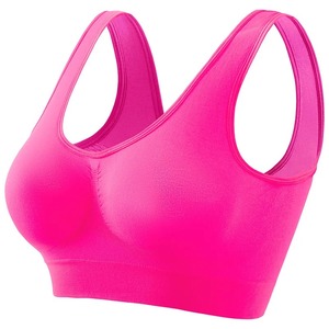 1 Uds. Sujetador deportivo para mujer de gran tamaño sin anillo de acero ropa interior sin costuras almohadilla de pecho extraíble correr deporte Yoga chaleco sujetadores - Product Image 2