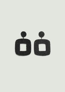 Boucles d'oreilles perlées élégantes faites à la main pour femmes artisanat de broderie de mode avec point de croix complexe et couture - Product Image 3