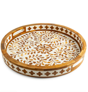 Venta caliente nuevo diseño de madera Lazy Susan plato redondo con soporte de utensilios de cocina soporte para pasteles al por mayor hecho a mano de La India - Product Image 5