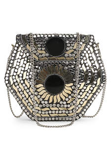 Bolso de Mano Tipo Clutch con Mosaico Artesanal Indio, Hecho a Mano para Mujer, para Fiestas Nocturnas - Product Image 3