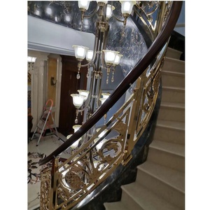 Barandillas de escalera montadas en el piso resistentes al óxido en aluminio Diseño moderno para el hogar o la oficina - Product Image 5