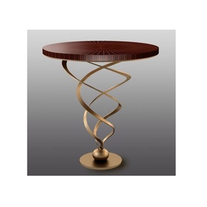 Mesa central redonda de calidad superior para sala de estar, tamaño personalizable, muebles extensibles de metal de mármol para el hogar, para pedidos a granel - Product Image 4