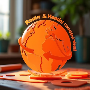RUMOLD Circular Stencil 2010 1-36mm Ink <b>Edge</b> <b>Plastic</b> Orange - Product Image 3