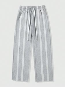 กางเกงวอร์มทรงบานสำหรับผู้ชายกางเกงเอวยางยืดขายาวมีเชือกรูดด้านล่างพิมพ์ลาย - Product Image 2