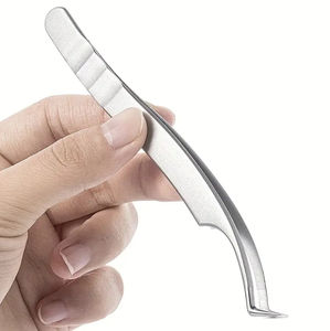 Kit de pinces à cils en acier inoxydable, marque privée, pince à cils personnalisée de haute qualité pour extension de cils volumineux, vente en gros - Product Image 2