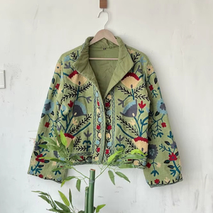 Chaqueta Suzani de algodón bordada, fabricante y mayorista, abrigo Suzani de mujer bohemio, chaqueta Suzani de algodón bordada - Product Image 1