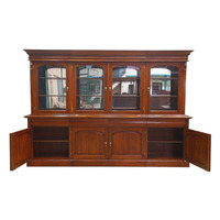 Armoire de rangement moderne en bois massif et verre avec couleur personnalisable pour chambre d'hôtel et salon