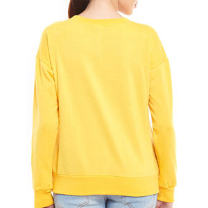 Custom Logo 100% Polyester <b>Fleece</b> Warm <b>Women</b> Long Sleeve <b>Top</b> Round Neck Drop Shoulder Pullover Sweatshirt - Product Image 3