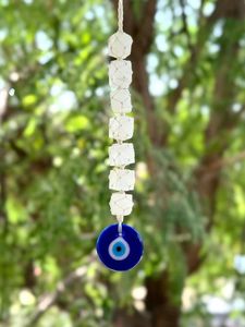 Christmas Decoration Selenite With <b>Evil</b> <b>Eye</b> Handmade Thread Cage Tumbled Car and Window Hanging Ornament Wall Decorate Christmas - Product Image 4