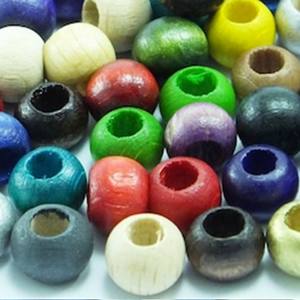 Cuentas de Madera Natural, Polígono Irregular, Cuentas de Madera de Colores Sin Acabado, Formadas y de Diferentes Tamaños, Producto Artesanal Indio - Product Image 3